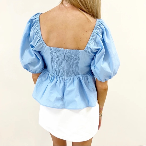 Cute BabyDoll Top in Blue size medium! - Picture 4 of 4